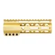 Guntec USA AIR-LOK Series AR-15 M-LOK Compression Free Floating Handguard w/ Monolithic Top Rail 6.75in Anodized Gold
