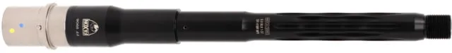 Faxon Firearms Match Series AR-10 Threaded Barrel 8.6 Blackout 12 inch Flame Fluted Pistol Length 1-3 Twist M18x1.5 RH Salt Bath Nitride Black
