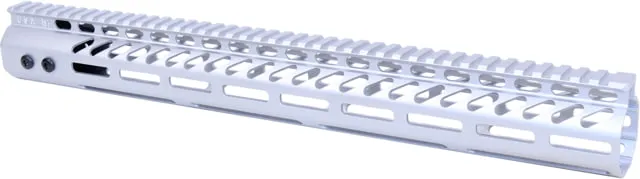 Guntec USA Ultra Lightweight Thin M-LOK Free Floating Handguard w/ Monolithic Top Rail .308 Caliber 16.5in Anodized Clear