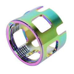 Guntec USA AR-15 Extreme Duty Wide Castle Nut For Car/M4 Buffer Tube Rainbow PVD