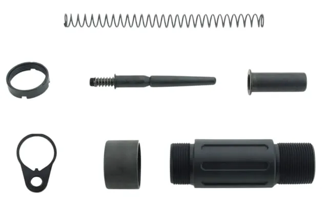 TacFire Short Pistol Buffer Tube Kit w/ QD Endplate 3.5 in Black Small