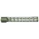 Guntec USA AIR-LOK Series M-LOK Compression Gen 2 Free Floating Handguard w/Monolithic Top Rail 15in Green