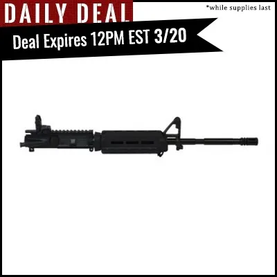 PSA 16" Carbine Length 5.56 NATO 1:7 M4 Nitride MOE Upper - with Rear MBUS- NO BCG or CH - 77932953
