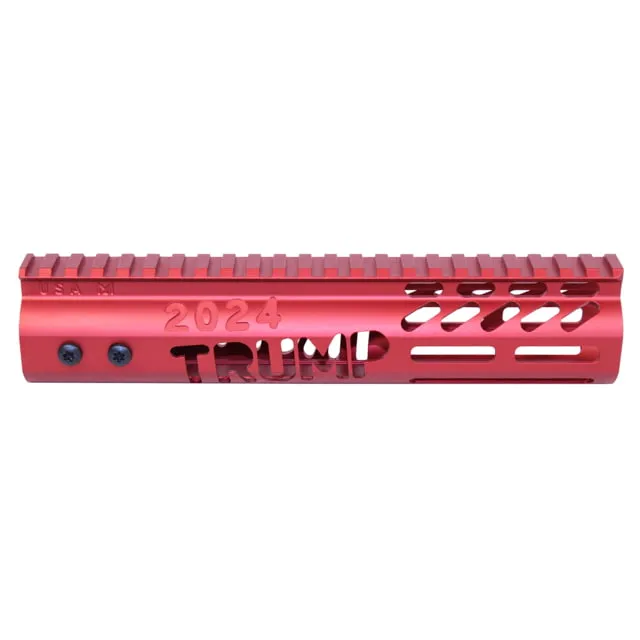 Guntec USA Trump Series Limited Edition M-LOK System Free Floating Handguard w/ Monolithic Top Rail 9in Anodized Red