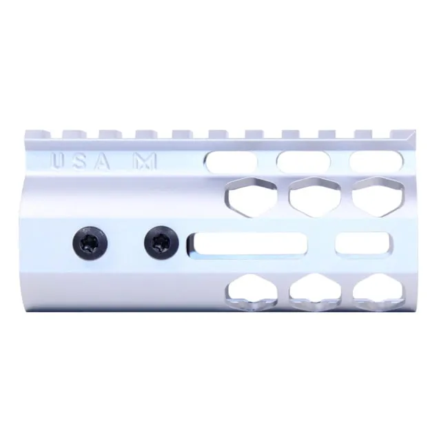 Guntec USA Air Lite Series Honeycomb M-LOK Free Floating Handguard w/ Monolithic Top Rail 4in Anodized Clear
