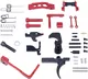 Guntec USA AR-15 Enhanced Lower Parts Kit w/ Upgrades Anodized Red