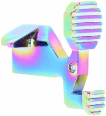 Guntec Usa AR-15 Extended Ergonomic Bolt Catch Rainbow PVD Ext-Catch-Rpvd