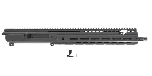 PSA JAKL 14.5" Rifle length Upper Assembly 5.56 NATO 1:7 Nitride w/Knurled CH, BCG W/O Flash Hider, Smoke