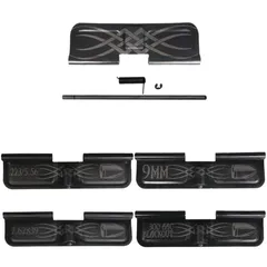 Tiger Rock AR-15 Tribal Dust Cover W/ Option Caliber Engraving .223/5.56mm Black Small