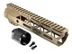 TRYBE Defense Magnesium Alloy Go Fast Ultra Lightweight Handguard Full Top Rail M-LOK FDE 9in
