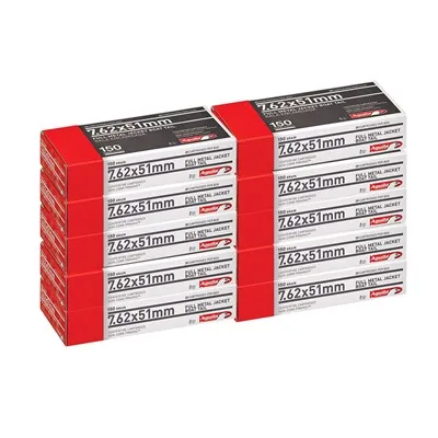 FMJ-BT 7.62mm NATO 150gr Full Metal Jacket BT 200/Case