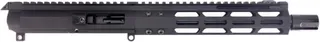 FM Products MIKE-9 9mm Complete Upper Receiver 17.75 inch 10 inch Barrel Front Charge 1-10 Twist 1/2x36 Thread Free-Float Nitride Black