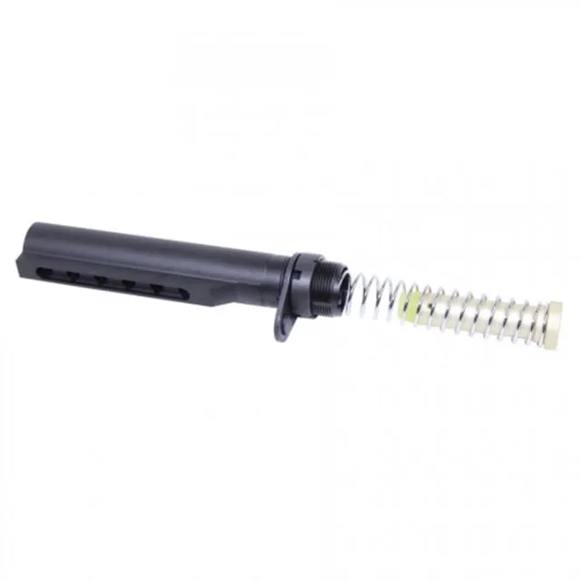 Guntec USA AR-15 Gen 2 Mil-Spec Buffer Tube Set w/Notch Cut Out For Buffer Black