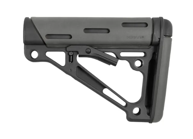 Hogue OverMolded Collapsible Buttstock AR-15/ M16 Commercial Buffer Tube Slate Grey Universal