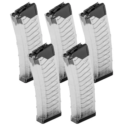AR-15 L5awm Translucent Clear Magazine 5-Pack