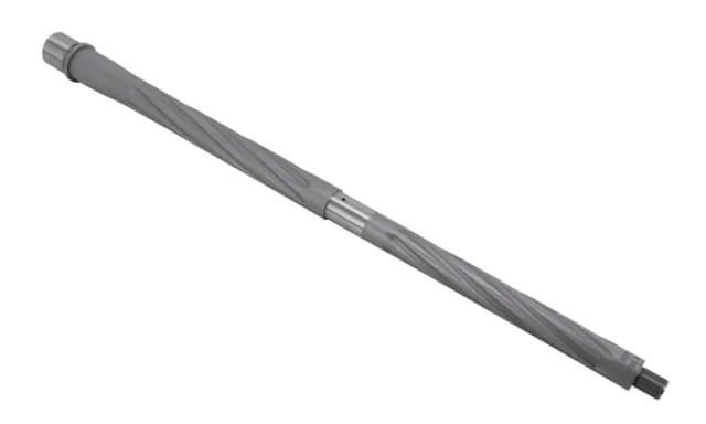 Shaw AR-15 5.56 NATO Threaded Barrel Spiral Flute 18in HBAR Profile 1-7 Twist 1/2-28 Thread Matte Stainless