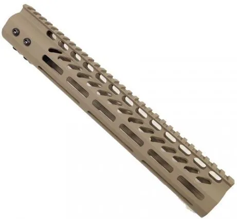 Guntec USA Ultra Lightweight Thin M-LOK Free Floating Handguard w/Monolithic Top Rail 12in Cerakote Flat Dark Earth