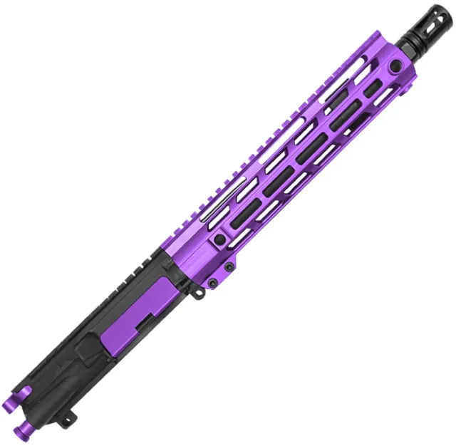 XTS Complete Upper Receiver w/o BCG AR-15 300 BO 19.5in 10.5in Pistol 1-8 Twist 5/8x24 Thread M-LOK Bird Cage Black Nitride Finish Purple
