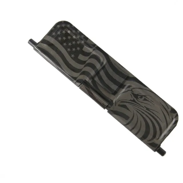 Tiger Rock AR-15 Patriotic Dust Cover W/ .223/5.56 Engraving Easy Installation Black Small