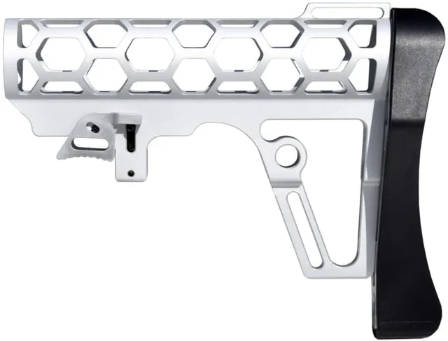 Presma Skeletonized 223/5.56/308 Buttstock Mil-Spec Tube 6 Position Silver