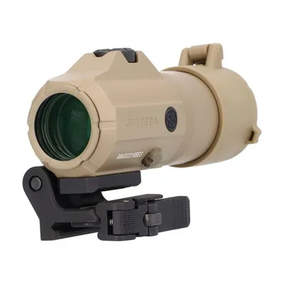 Juliet4 4x Magnifier - 4x24mm Magnifier Powercam Qr Mount W/Spacers FDE