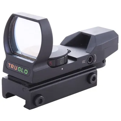 Multiple Reticle/Dual Color Open Red Dot Sight Black