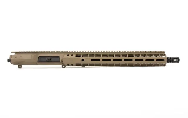 Aero Precision M5E1 Complete Upper Reciever .308 16in Mid Barrel 1-10 Twist 5/8x24 Thread Free-Float Handguard Cerakote FDE