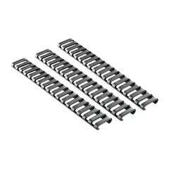 Picatinny Ergo 18 Slot Ladder Rail Cover - 3-Pack - 18 Slot Ladder Rail Cover Picatinny Polymer Black