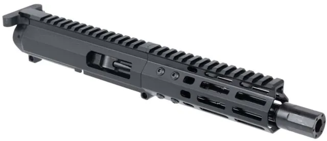 FM Products Foxtrot Mike Mike-9 9mm Luger 7inch Upper Receiver 1-10 Twist 1/2x28 Threads Micro Blast Diverter 5 inch Handguard Type III Hardcoat