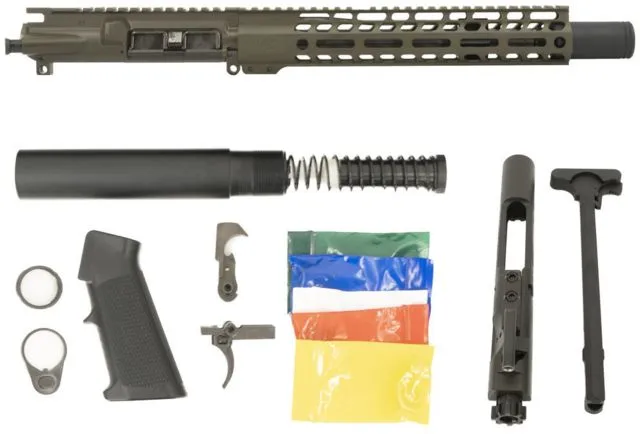 Ghost Firearms Upper Receiver Pistol Lower Parts Kit .300 Blackout 10.5in Pistol Light HBAR Barrel 1-8 Twist 11in M-LOK Free Float Hand Guard Flash