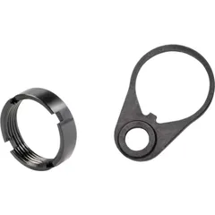 White Label Armory End Plate Kit - Quick Detach Castle Nut Black