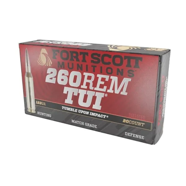 Fort Scott Munitions Tumble Upon Impact .260 Remington 123 gr SCS 20rds Rifle Ammo