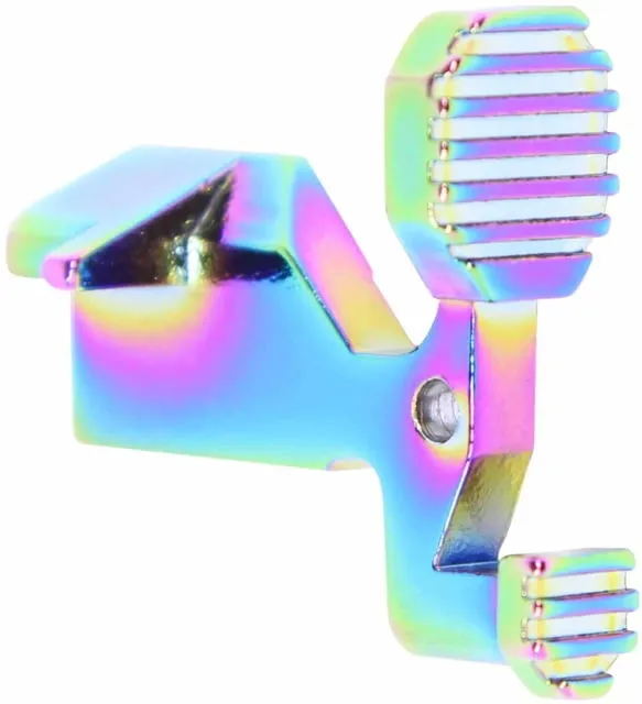Guntec Usa AR-15 Extended Ergonomic Bolt Catch Rainbow PVD Ext-Catch-Rpvd
