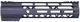 Guntec USA AR-15 9in Air-Lok Series M-LOK Compression Free Floating Handguard w/ Monolithic Top Rail Gen 2 Anodized Black