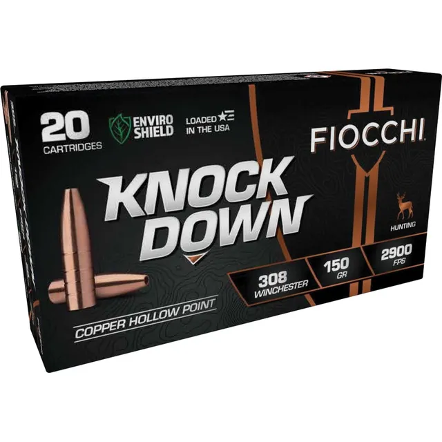 Fiocchi KnockDown .308 Win 150 gr LFCHP 20rds Rifle Ammo