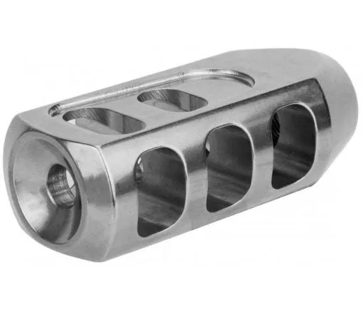 NBS Tanker (Barrett .50 Cal Style) Muzzle Brake 1/2x28 (5.56/.223) - Stainless Steel