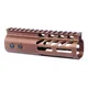 Guntec USA 6" Ultra Lightweight Thin M-LOK Free Floating Handguard w/ Monolithic Top Rail Anodized Bronze
