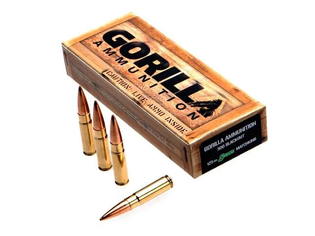 Gorilla Ammunition 300BLK 125gr Sierra Match King 20rd