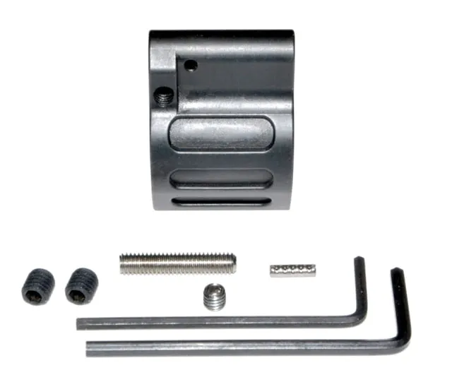 Presma 0.750 Low Profile Adjustable Gas Block for AR 15 .223/5.56 Black Steel