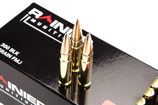 Rainier Munitions 300 BLK 147gr FMJ Factory New 50 Rd Box