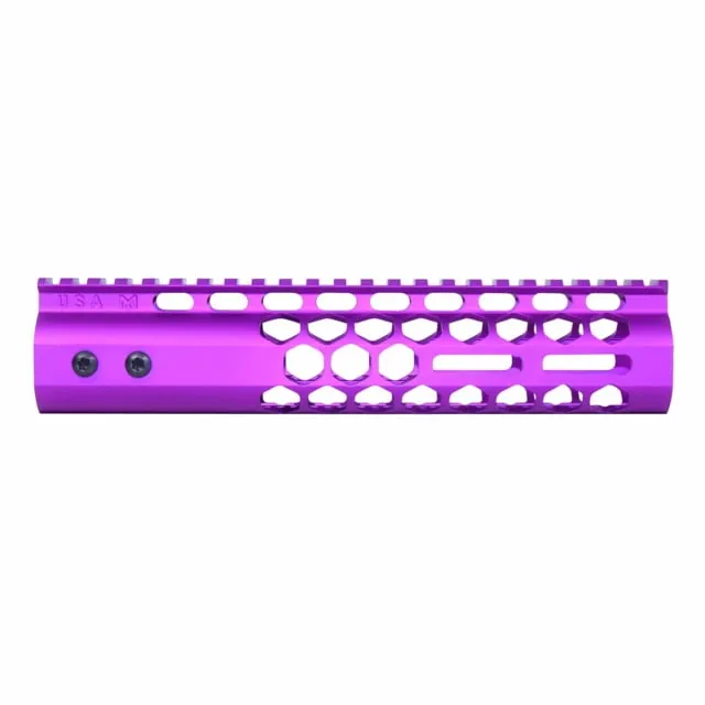 Guntec USA Air Lite Honeycomb Series M-LOK Free Floating Handguard w/Monolithic Top Rail 9in Purple