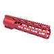 Guntec USA 10in AIR-LOK Series M-LOK Compression Free Floating Handguard With Monolithic Top Rail .308 Cal Anodized Red