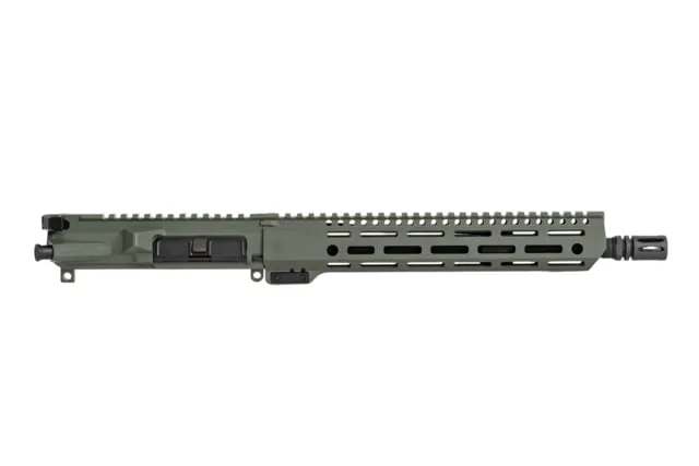 Mitchell Defense DOC 12.5in 5.56 NATO Upper Receiver Cold Hammer Forged Chrome-Lined Barrel Jungle Green Finish M-LOK Free-Float Handguard