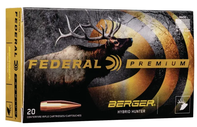 Federal Premium Hunter 168 gr Berger Hybrid .308 Win Ammo, 20/box