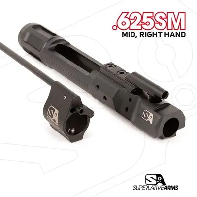 Block DI Builders Kit With Solid .625" Gas Black Midlength RH