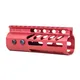 Guntec USA 5" Ultra Lightweight Thin M-LOK Free Floating Handguard w/ Monolithic Top Rail Anodized Red