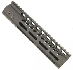 Guntec USA Ultra Lightweight Thin M-LOK Free Floating Handguard w/Monolithic Top Rail 9in Black