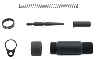 TacFire Short Pistol Buffer Tube Kit w/ QD Endplate 3.5 in Black Small