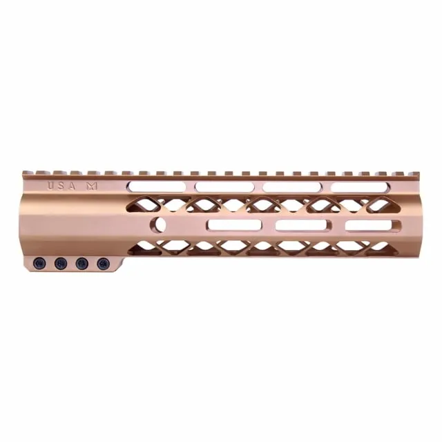 Guntec USA AirLok Series M-LOK Compression Free Floating Handguard w/Monolithic Top Rail 9in Bronze