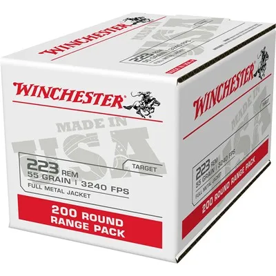 USA White Box 223 Remington 55gr Full Metal Jacket 200/Box